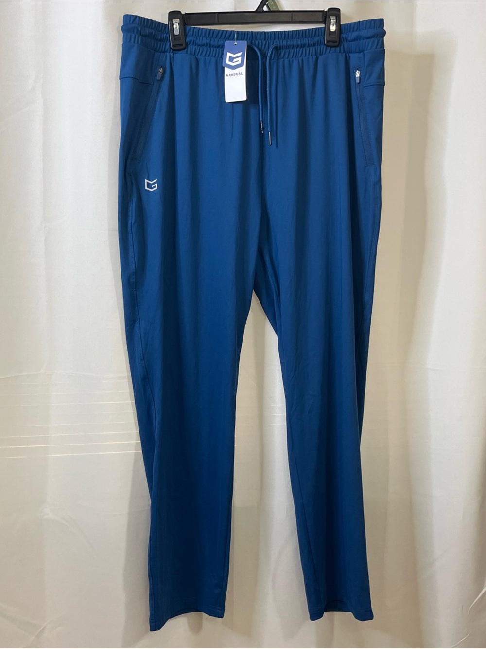 Gradual Pants Joggers Mens XXL  Blue Athletic Stretch Comfort Drawstring NWT